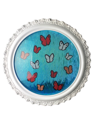 Red Pink Butterflies